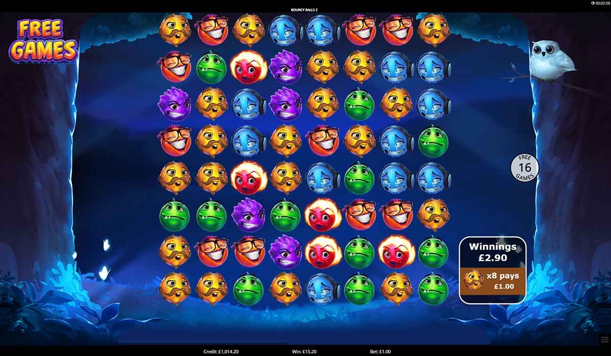 Bouncy Balls 2 Slot interface