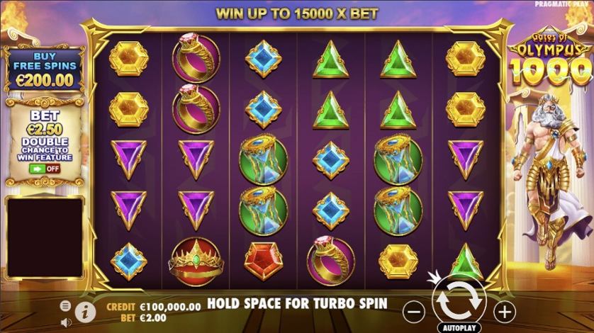 Gates of Olympus 1000 Slot interface