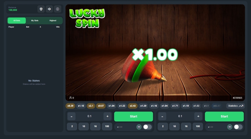 Lucky Spin Slot interface